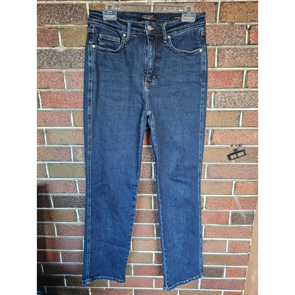 Judy Blue Womens High Rise Straight Leg Jeans Dark Wash JB88575 DK Size 9/29